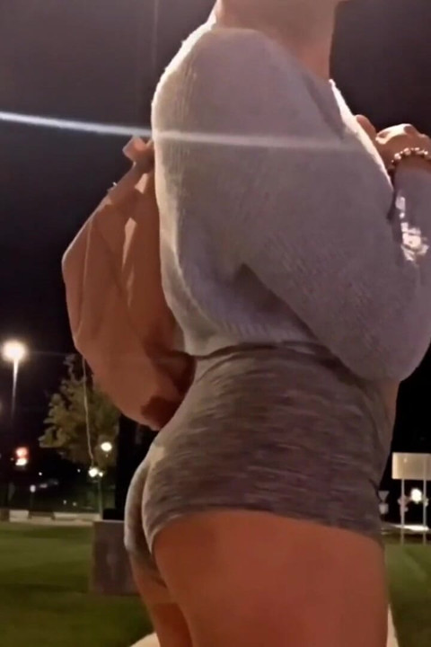 Slutty Sissy Gym, Bus Stop, Booty Shorts Dildo Assfuck