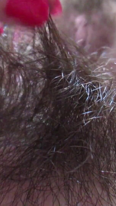 Spectacular moment from "Closeup hairy pussy play with mirror and big clit"
