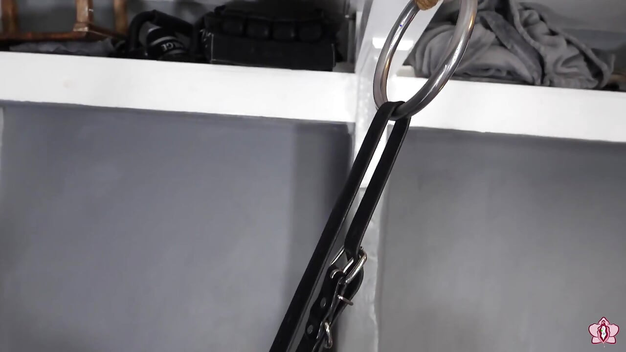 Curious Little Slut Part 1 Slave Mila Turned Into Latex Marionette with Neck Tie Bondage Orgasm Predicament