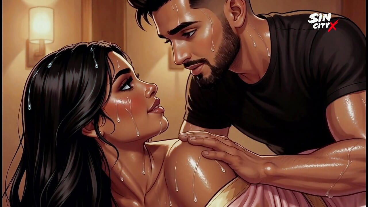 Tesão escritório tia Priya seduzida por jovem massagista - foda massagem completa