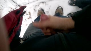 handjob from wife on a trip in the woods