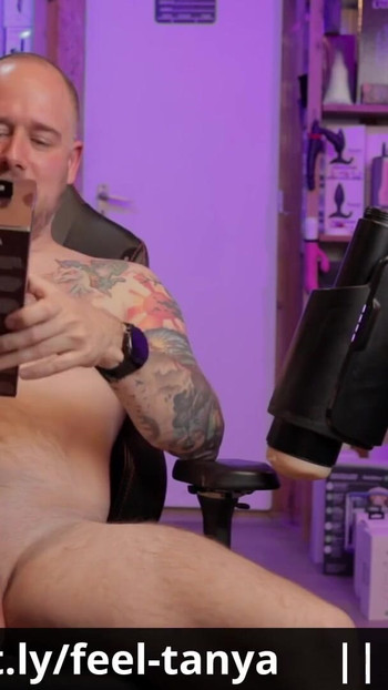 Iconic moment from "Testing the new Tanya Tate stroker with my immersive interactive VR virtual sex contraption"