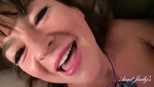 AuntJudys - 49yo Texas Stepaunt Gabriella jerks you off (VPOV)