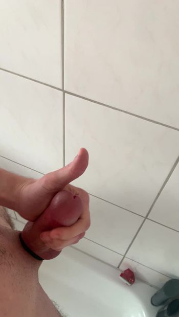 Cumshot in the shower