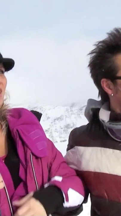 German Mature Wife Julia Pink give risky Blowjob to Conny Dachs at Public Ski-Lift at Holiday Resort | Clip 1