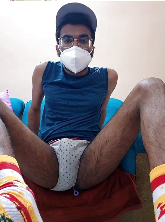 Desi handsome indian webcam anal toy fucks the piss out of him uncontrollably pissing in underwear and cumshot bottomless naked