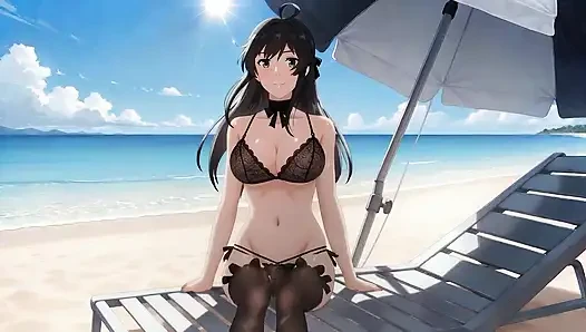 AI Готическая красотка у моря.