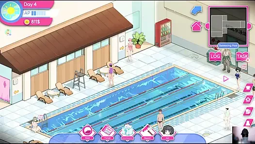 Ep-1 lifeguard holic! NTR Hentai game gameplay! I got a swimming pool and there are many hot girls!