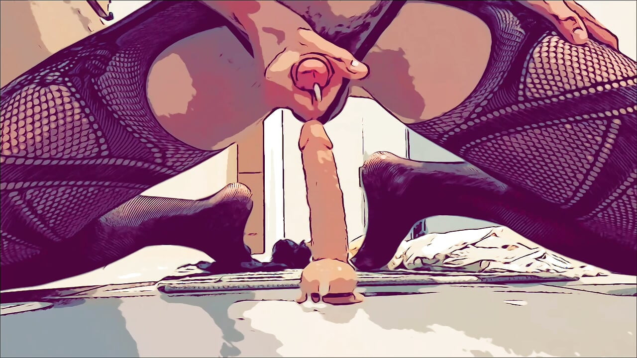 Cum on toy - dildo playing
