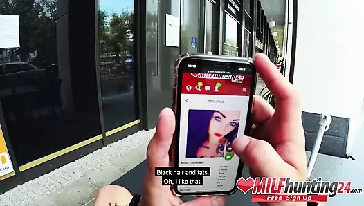 MILF-jägerin knallt Mia bläst hart und kommt in ihren gierigen mund!