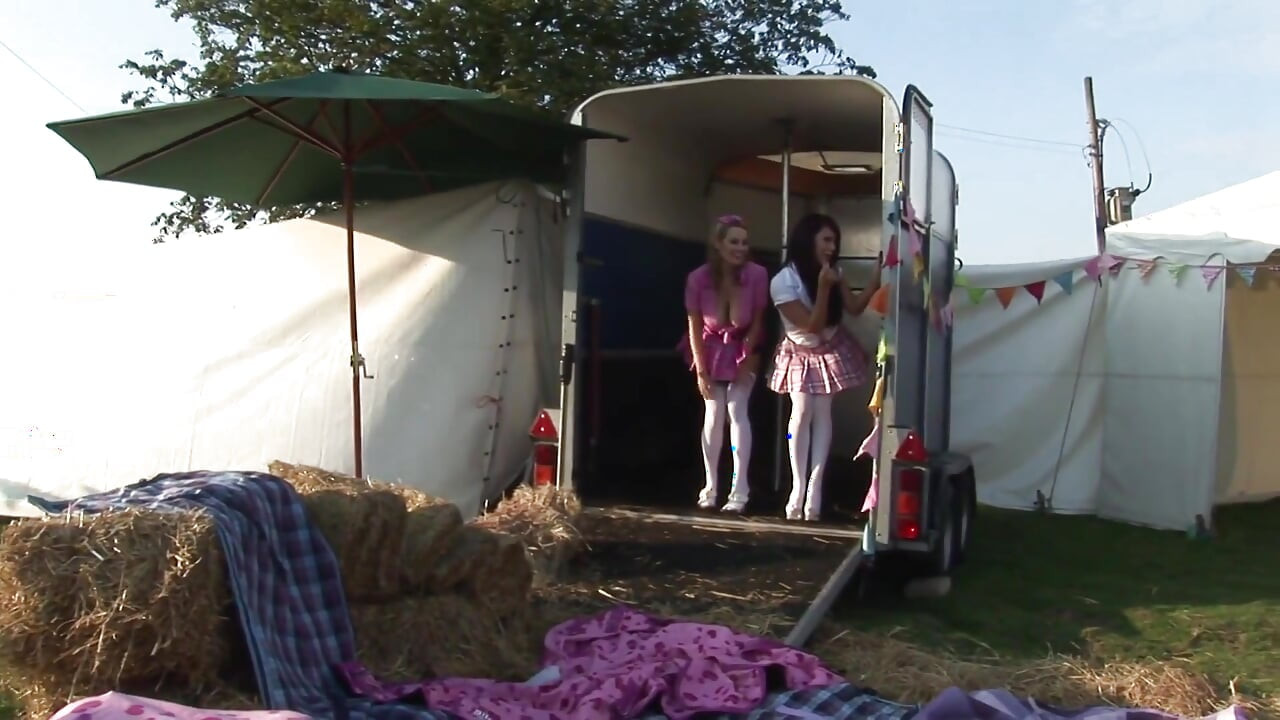 Adventurous sluts get wild and fuck outdoors with crazy boys