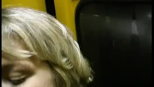 POV blowjob in metro