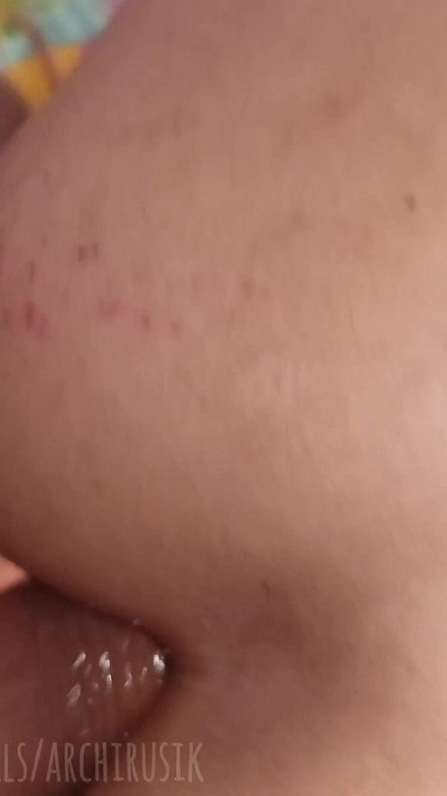 An obedient young femboy eats cum with his ass and mouth fucks like a whore !