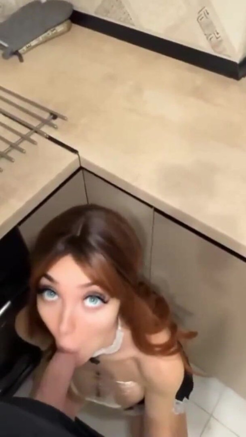 Housemaid Titfuck her Boss Dick with Wrapped BIG Tits | Clip 1