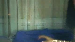 Hottie ebano scopata in webcam