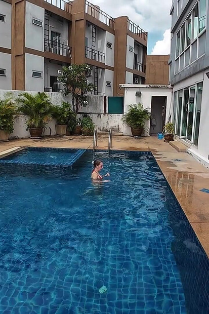 Sfw Playing About in Our Swimming Pool