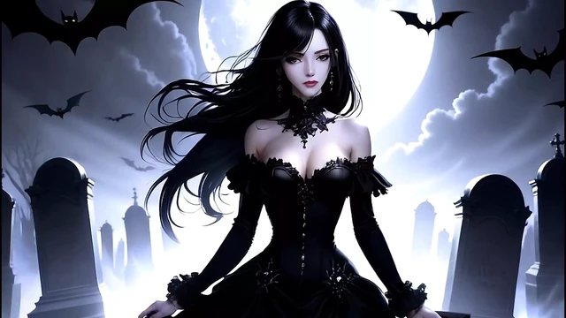 castle with  vampires and witches