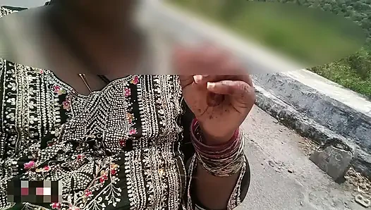 Bike Ride Boobs showing in public road and risk big natural boobs
