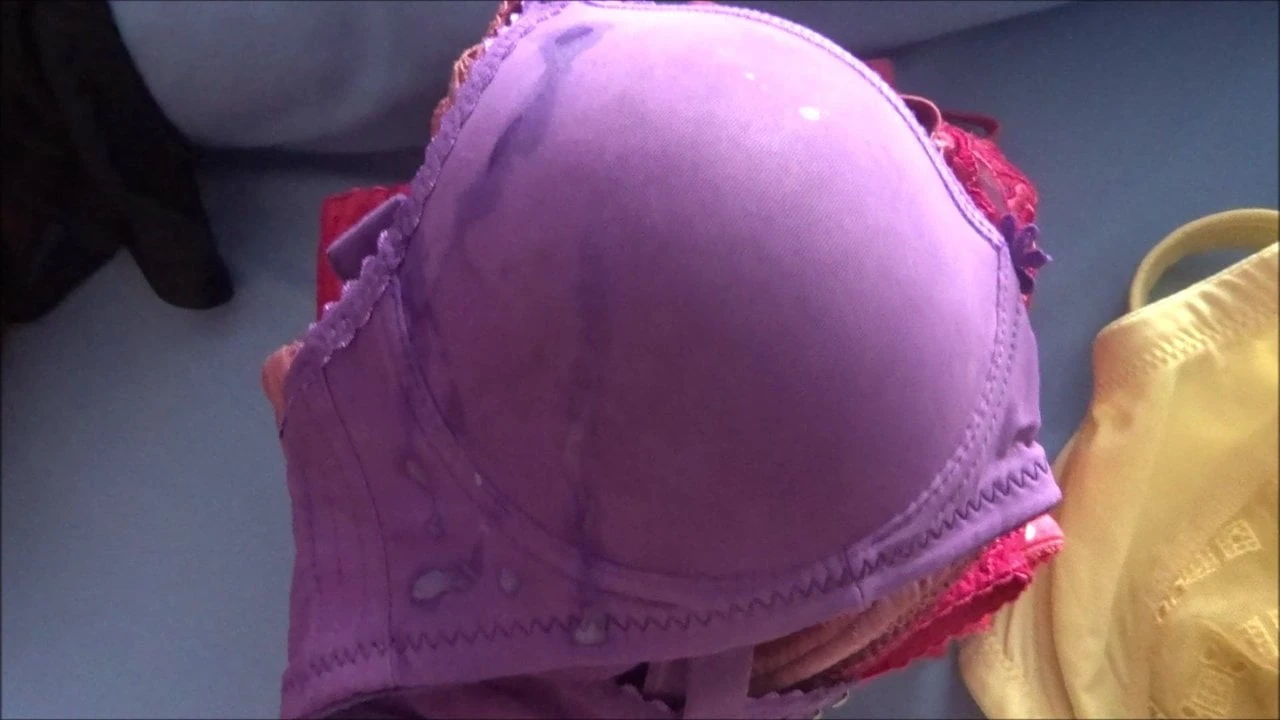 cum on my little satin bra