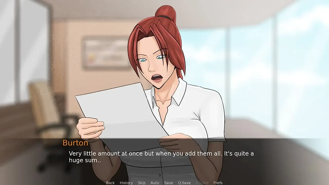 Eva’s Ecstasy Gameplay #05 Busty Redhead Is Trained by the Boss to Be Submissive.