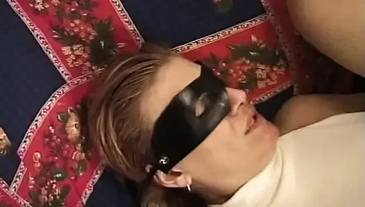 Blindfolded MILF Dripping Wet From Intense Fingering and Facesitting