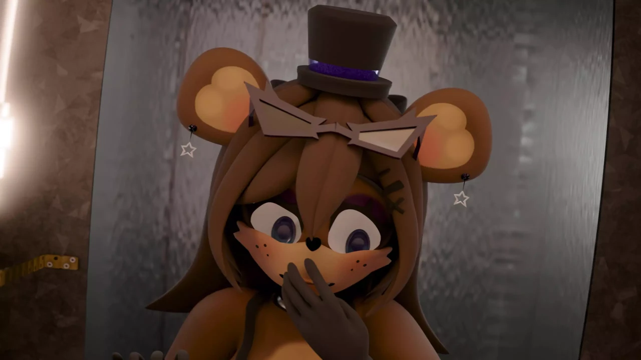 Animatronic Freddina Catches the Guard Alone and Uses Him for Hard Sex