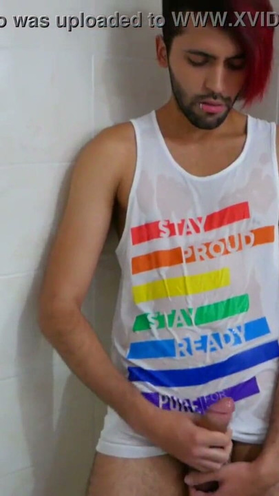 Hot colombian guy pissing all over his body and jerking off - Camilo Brown | Clip 1