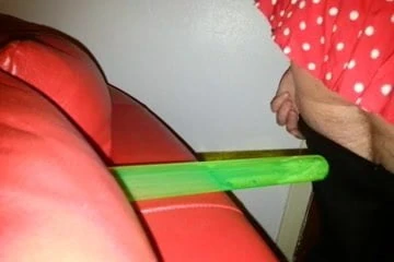 screwing my ass with my slutty red dress on