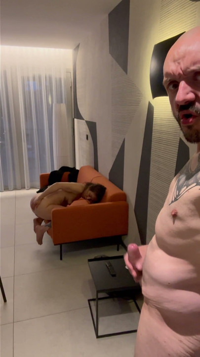 Friends Lent Us Their Place - We Fucked on Their Couch and Filmed It Phone View