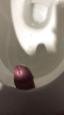 公衆トイレでトイレを使ってファック&トイレに私の荷物を発射!