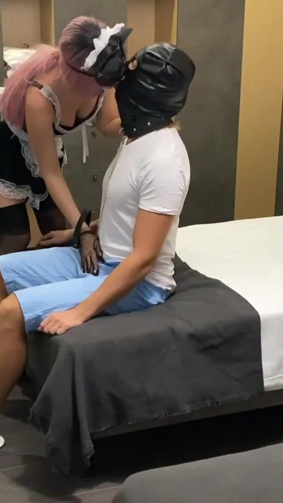 Hot Housemaid Pegs Her Boss with a Strapon for a Bonus | Clip 1