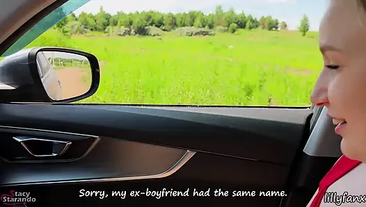 Hitchhiker Girl Turns Stranger Driver Into Her Facesitting Slave