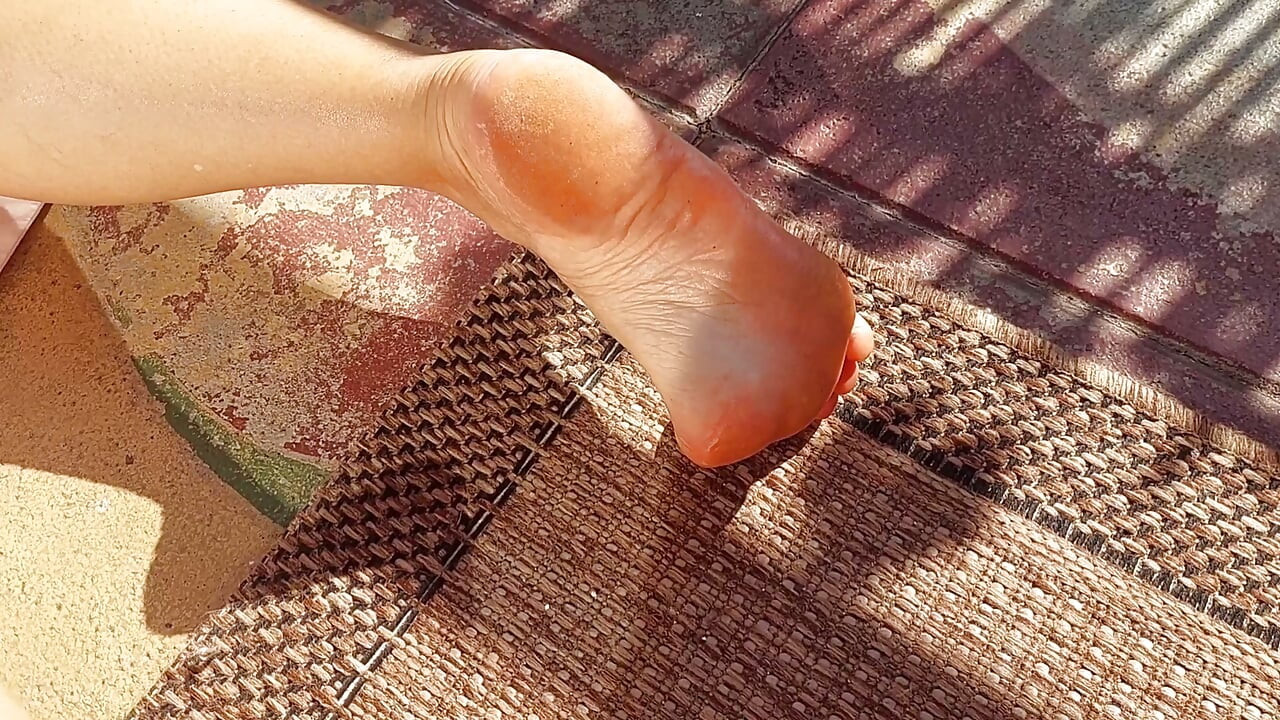 Amateur Blonde Mature Wife Enjoys Foot Worship Outdoors