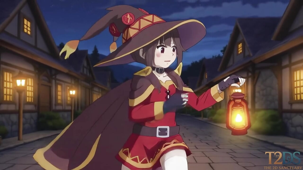 Megumin was so cold she needed to warm up with you in bed
