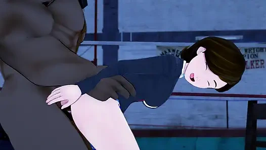 ELASTIGIRL ТРАХАЕТСЯ С МЯСИСТЫМ БОЛЬШИМ ЧЕРНЫМ ЧЛЕНОМ