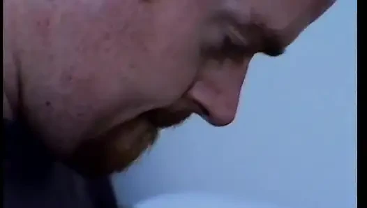 Three horny dudes in the shower get sweet blowjobs from a hot babe and fuck her in bed
