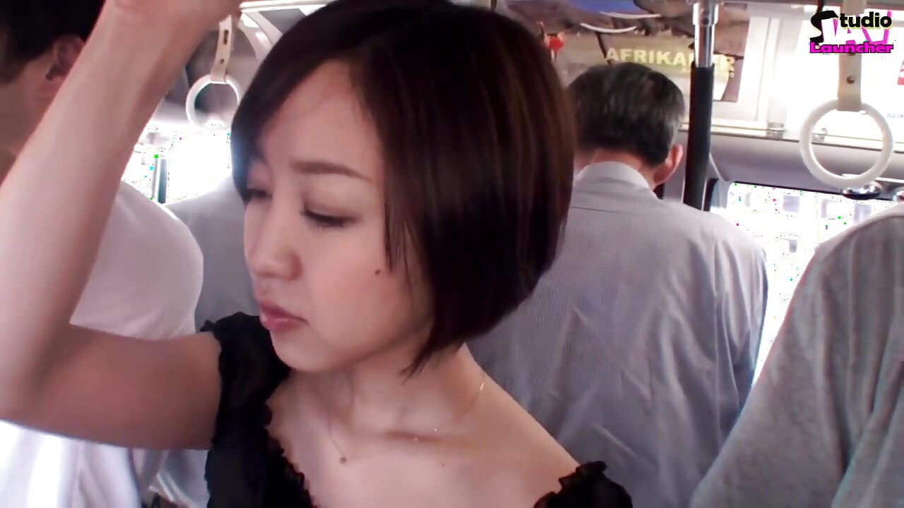 Crowded Bus Tension, Young Wife Stays Still as a Risky Moment Unfolds Beside Her Husband - Scene 1