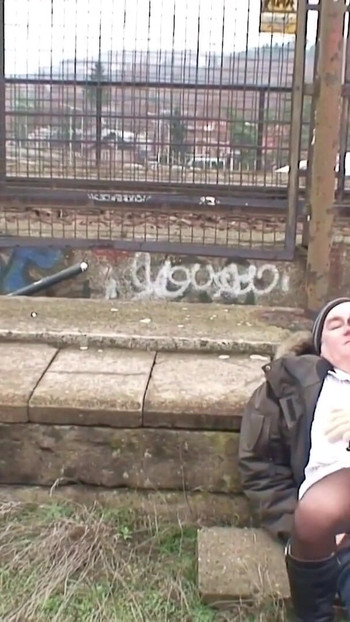 Key moment from "Old Ugly Guy Fucks Real Czech Teen Street Whore in Public"