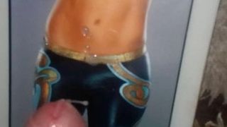 Cum tribute to Bayley's sexy belly (second take)