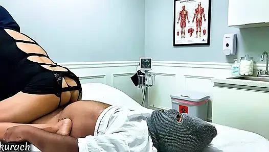 Hot nurse came to a patient and fucked him