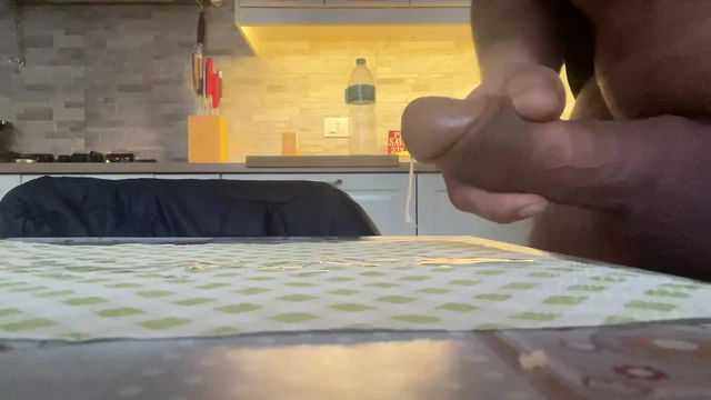 Cum from side wiew