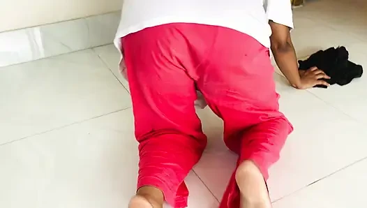 Bangla Desi stepmom Fucked by Her Stepson while she was working on the floor.
