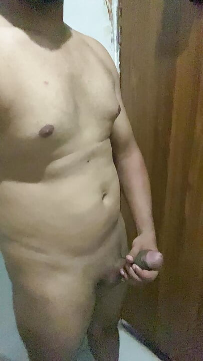 Punit gets horny and cumshot in bathroom