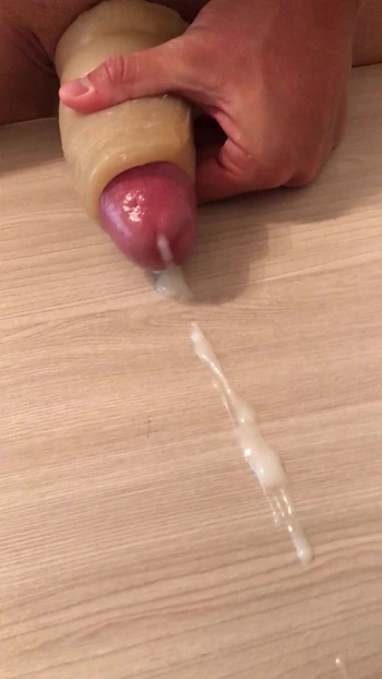 I fuck a rubber vagina and cum