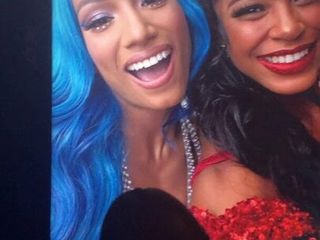 WWE Sasha Banks & Bianca Belair sperma eerbetoon