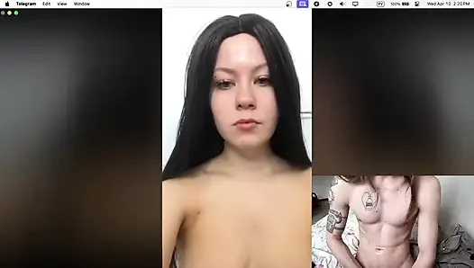 Она наблюдает, как я мастурбирует, кончает дважды!