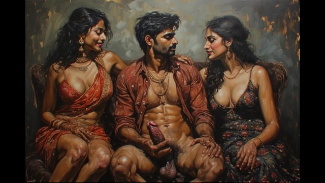 Indian wife cheating on her husband with her ex lover have some good massage and romantic fuck
