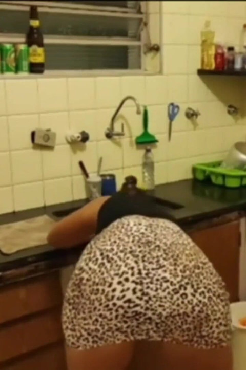 My Stepson Came to the Kitchen and Fucked My Pussy and Ass in the Laundry Room