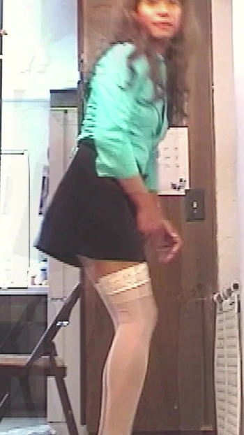 Vintage Jhazmeena Showing Her Short Skirt