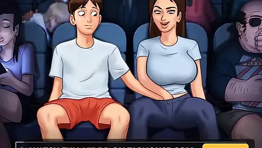 Kisah musim panas : abang tiri fingering memek saudara tirinya di bioskop